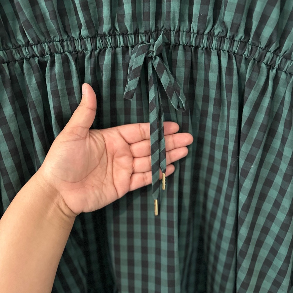 Draper James 3X Green and Black Gingham Dress - Picture 6 of 9